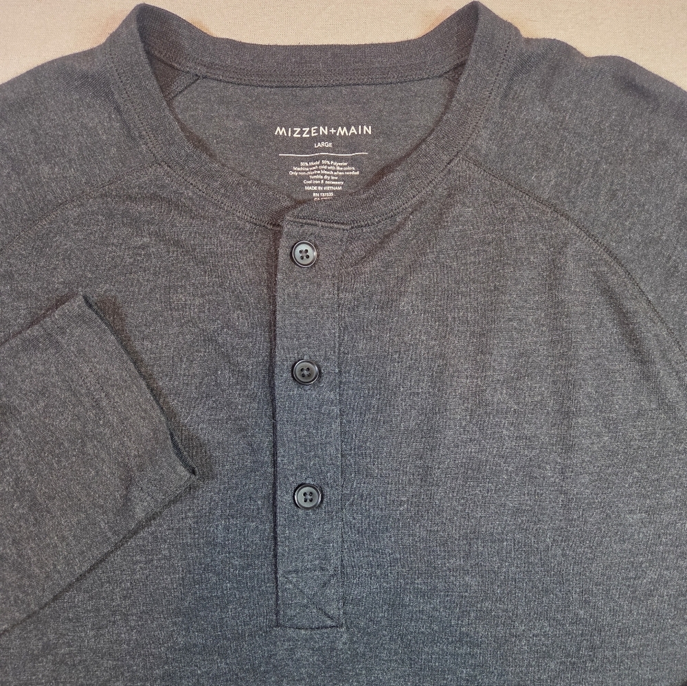 Mizzen+Main Gray Henley Shirt